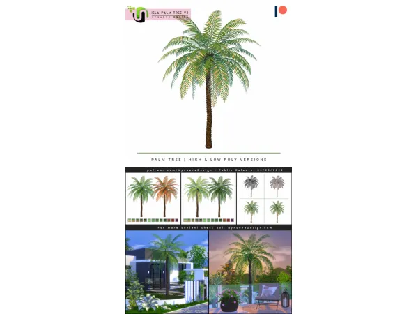 Mix Isla Palm Tree V3 - The Sims 4 Custom Content
