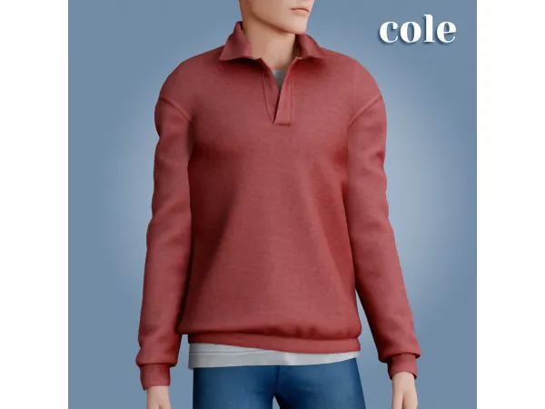 Alpha Cole sweater by amelylina - The Sims 4 Custom Content