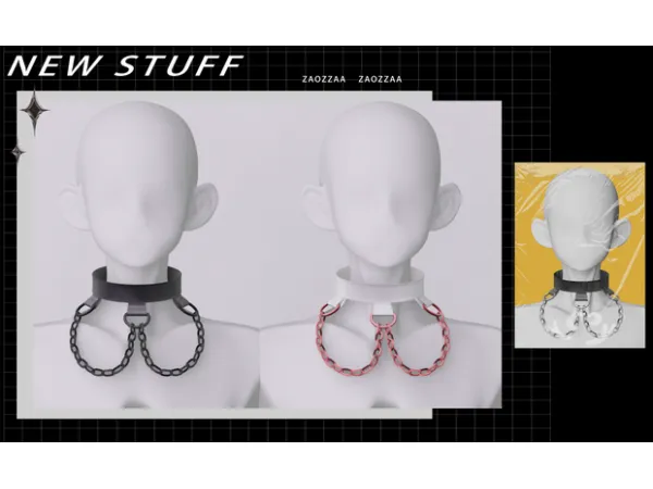 Alpha [ZAO] Chain Choker - The Sims 4 Custom Content