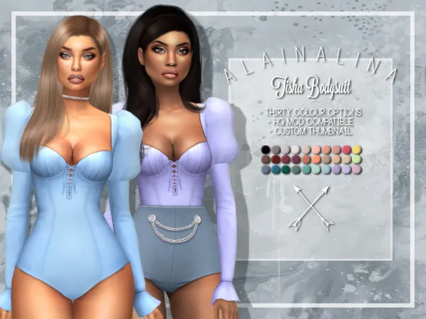 Maxis Match Tisha Bodysuit - The Sims 4 Custom Content