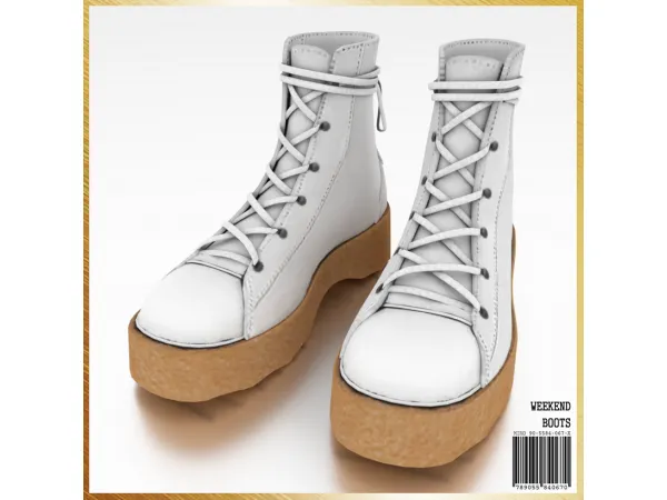 Alpha Weekend Boots by mirosims2020 - The Sims 4 Custom Content