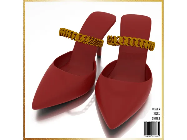 Alpha Chain Heel Shoes by mirosims2020 - The Sims 4 Custom Content