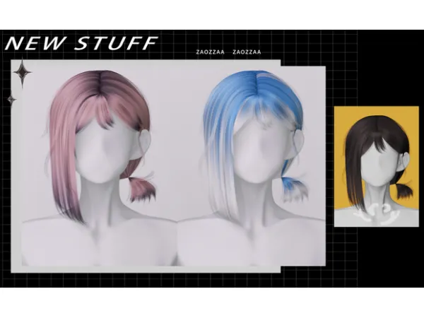 Alpha [ZAO] Kobeni Higashiyama Hair - The Sims 4 Custom Content