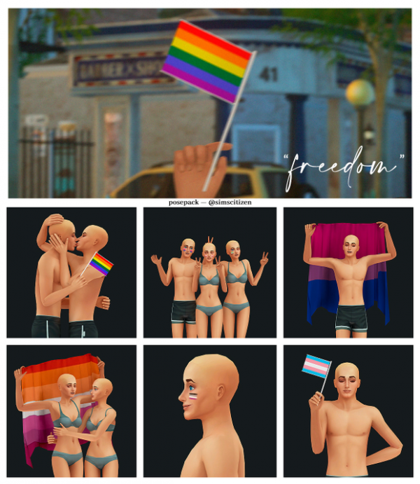 Mix Freedom Posepack by simsfinds - The Sims 4 Custom Content