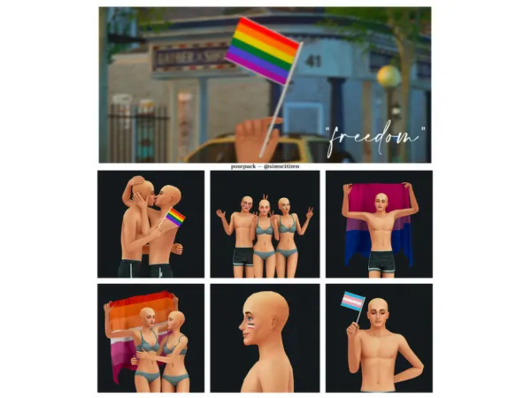 Mix Freedom Posepack by simscitizen - The Sims 4 Custom Content