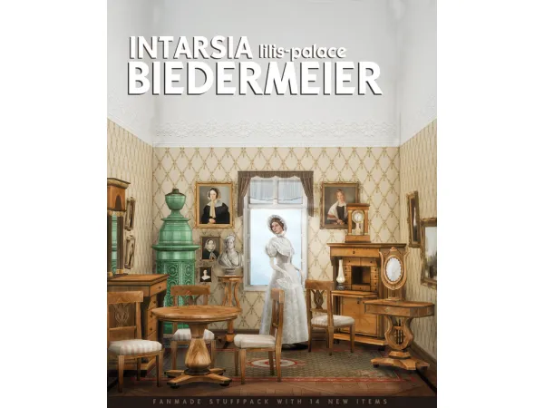 Mix INTARSIA Biedermeier Set by Lili's Palace - The Sims 4 Custom Content