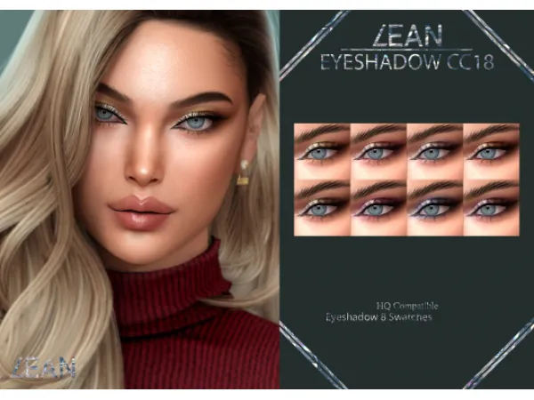Alpha LEAN EYSHADOW CC18 (FREE) by LEANSIMS - The Sims 4 Custom Content