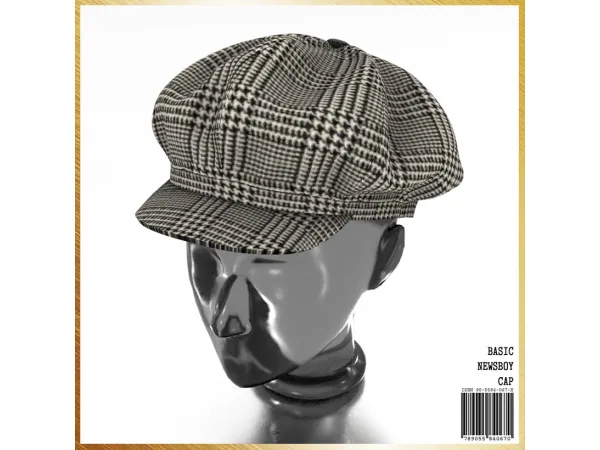Alpha Basic Newsboy Cap by mirosims2020 - The Sims 4 Custom Content