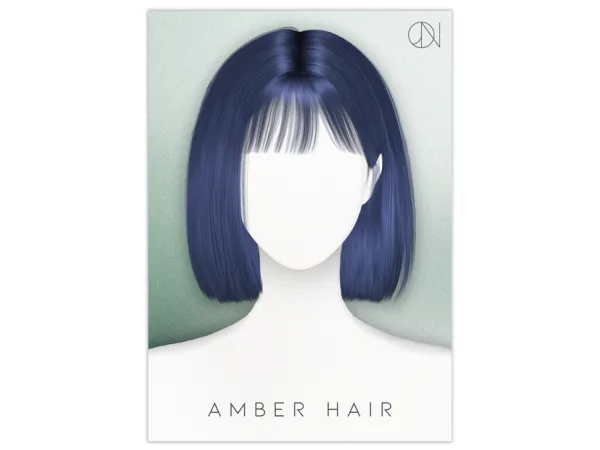 Alpha HAIR_N7_AMBER_HQ by [JINO] - The Sims 4 Custom Content