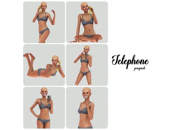 Alpha Telephone Posepack (Patreon Early Access) - The Sims 4 Custom Content