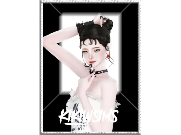 Alpha TOMBOY Song Yuqi decorative part by KIKIW - The Sims 4 Custom Content