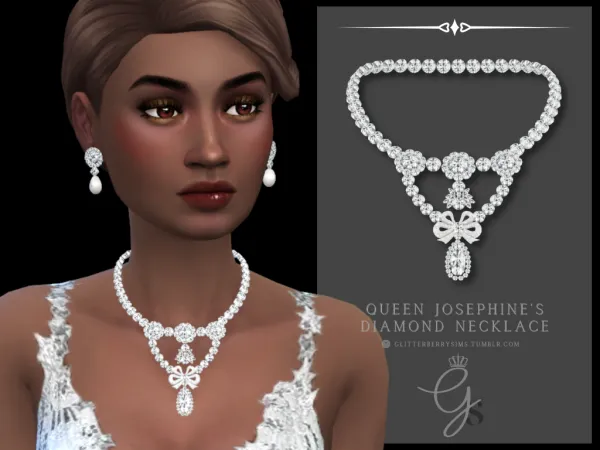 Mix Queen Josephines Diamond Necklace - The Sims 4 Custom Content