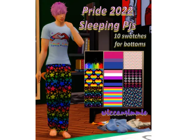 Maxis Match Pride 2022 Sleeping Pjs - The Sims 4 Custom Content