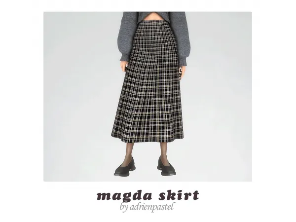Maxis Match Magda Plaid Skirt by adrienpastel - The Sims 4 Custom Content