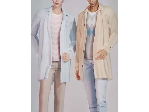 Alpha KK Casual coat by KK's creation - The Sims 4 Custom Content