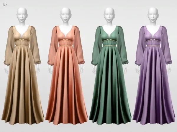 Alpha Sifix Bohemian Wedding Caoimhe Dress RC - The Sims 4 Custom Content