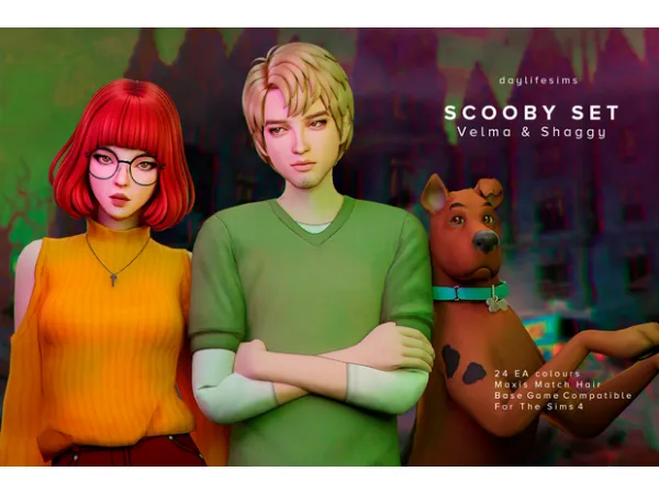 Maxis Match SCOOBY SET Velma hair by daylifesims - The Sims 4 Custom Content