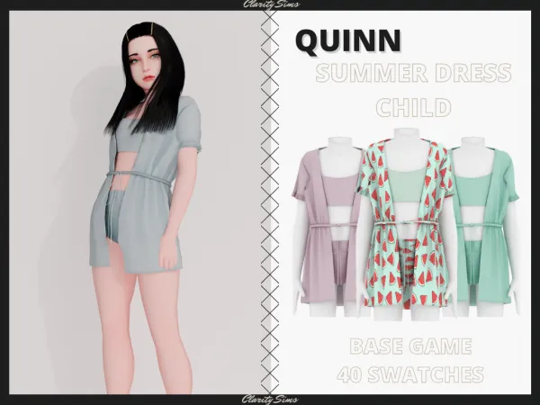 Mix Quinn Summer Dress Child - The Sims 4 Custom Content