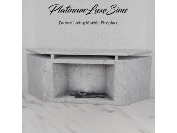 Alpha J'adore Living Marble Fireplace by PlatinumLuxeSims - The Sims 4 Custom Content