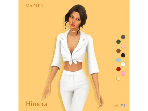 Maxis Match Himera Outfit Choker by Madlen - The Sims 4 Custom Content