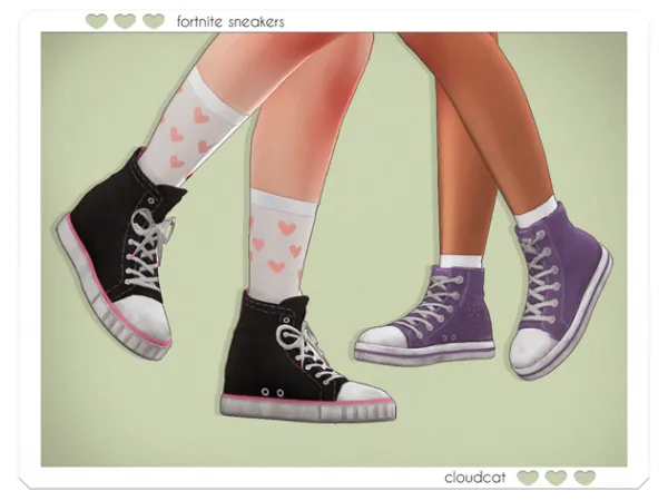Maxis Match Surf Witch Sakura Sneakers by cloudcat - The Sims 4 Custom Content