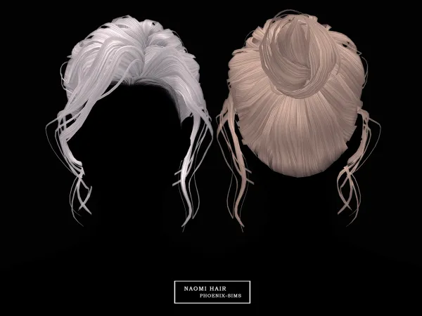 Alpha Naomi Hair - The Sims 4 Custom Content
