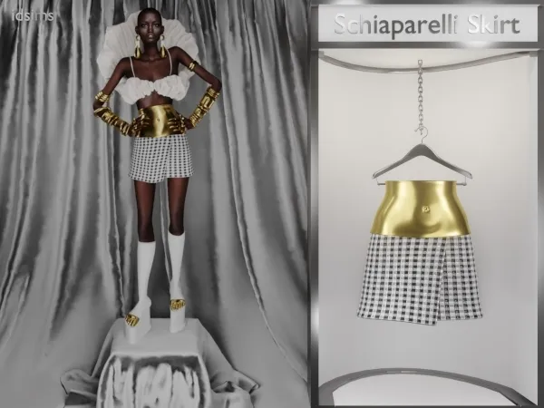 Alpha Schiaparelli Mini Skirt - The Sims 4 Custom Content