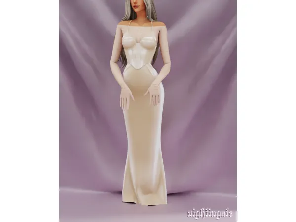 Alpha Kylie Jenner At Met Gala 22' Dress by Nightingale Sims - The Sims 4 Custom Content
