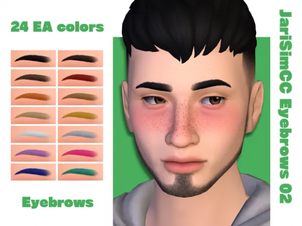 Maxis Match JariSimCC Eyebrows 01 - The Sims 4 Custom Content