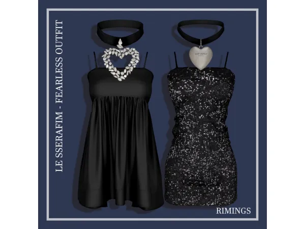 Alpha [RIMINGS] LE SSERAFIM FEARLESS Outfit - The Sims 4 Custom Content