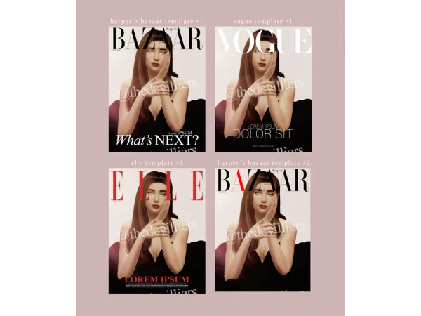 Alpha THEDEVILLIERS magazines templates by the devilliers - The Sims 4 Custom Content