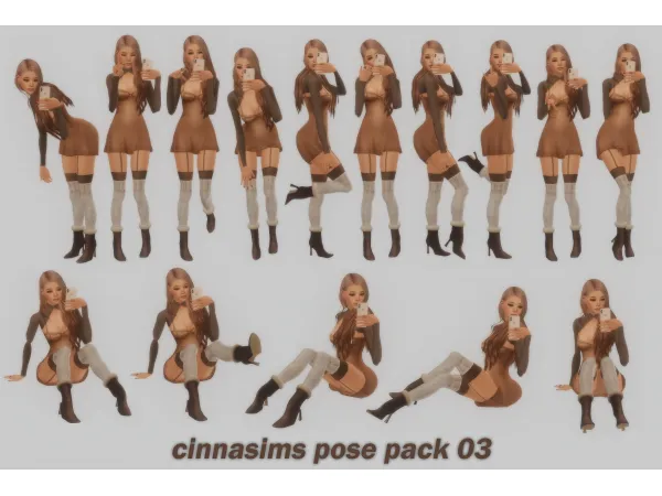 Alpha pose pack 03 by cinnasims - The Sims 4 Custom Content