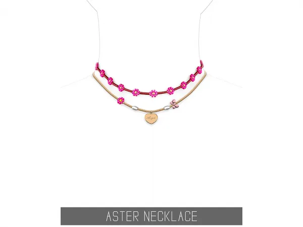 Alpha ASTER NECKLACE - The Sims 4 Custom Content