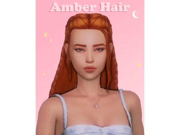 Maxis Match Amber Hair by simancholy - The Sims 4 Custom Content