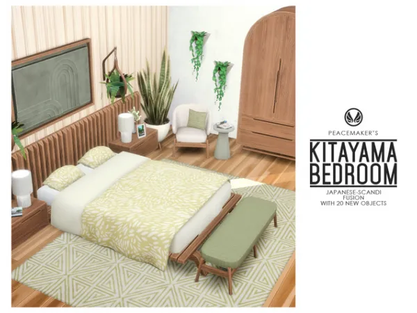 Kitayama Bedroom - Japan-Scandi Fusion with 20 Items by Peacemaker_ic