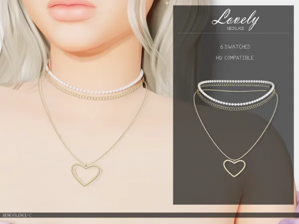 Alpha Lovely Necklace - The Sims 4 Custom Content