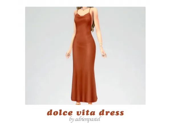 Maxis Match Dolce Vita Dress by adrienpastel - The Sims 4 Custom Content