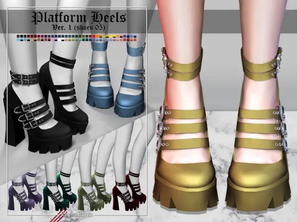 Alpha shoes 05 ver1 by Regina Raven - The Sims 4 Custom Content
