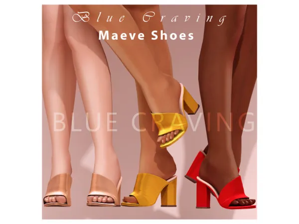 Alpha Blue Craving Maeve Shoes - The Sims 4 Custom Content