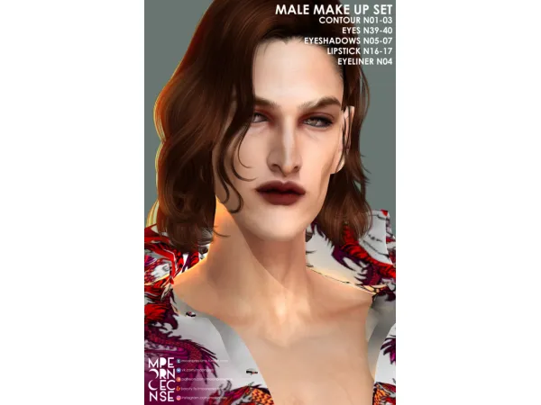 Mix MALE MAKE UP SET by moonpresence - The Sims 4 Custom Content