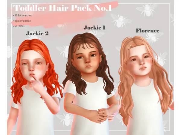 Maxis Match Toddler Hair Pack No1 by Sunivaa - The Sims 4 Custom Content