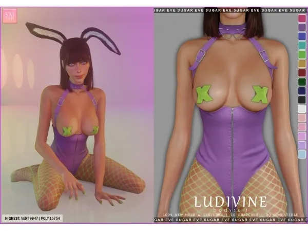Alpha Ludivine Bodysuit - The Sims 4 Custom Content