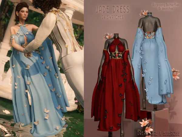 Alpha Jade Dress BRsims x Dream Girl - The Sims 4 Custom Content
