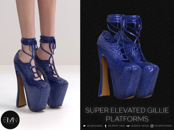 Alpha Super Elevated Gillie Platforms - The Sims 4 Custom Content