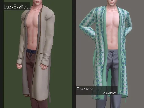 Alpha Open robe - The Sims 4 Custom Content
