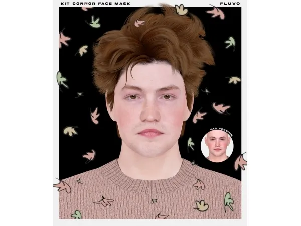 Alpha KIT CONNOR FACE MASK by FLUVO - The Sims 4 Custom Content