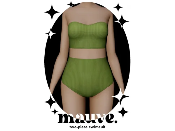 Maxis Match mauve swimsuit - The Sims 4 Custom Content