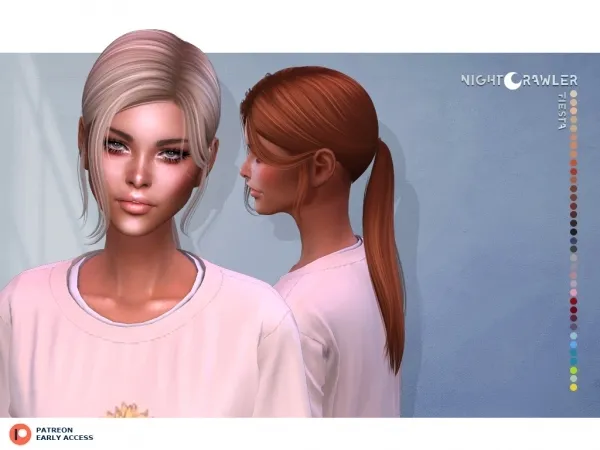 Alpha nightcrawler fiesta hair - The Sims 4 Custom Content