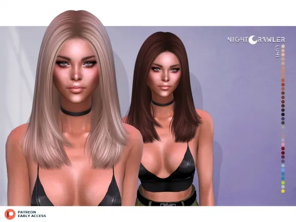 Alpha nightcrawler lumi hair - The Sims 4 Custom Content