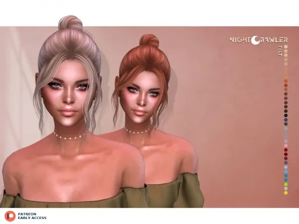 Alpha nightcrawler tilt hair - The Sims 4 Custom Content
